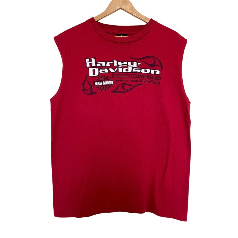 Harley-Davidson Unisex Red Muscle Tank Top Sz L